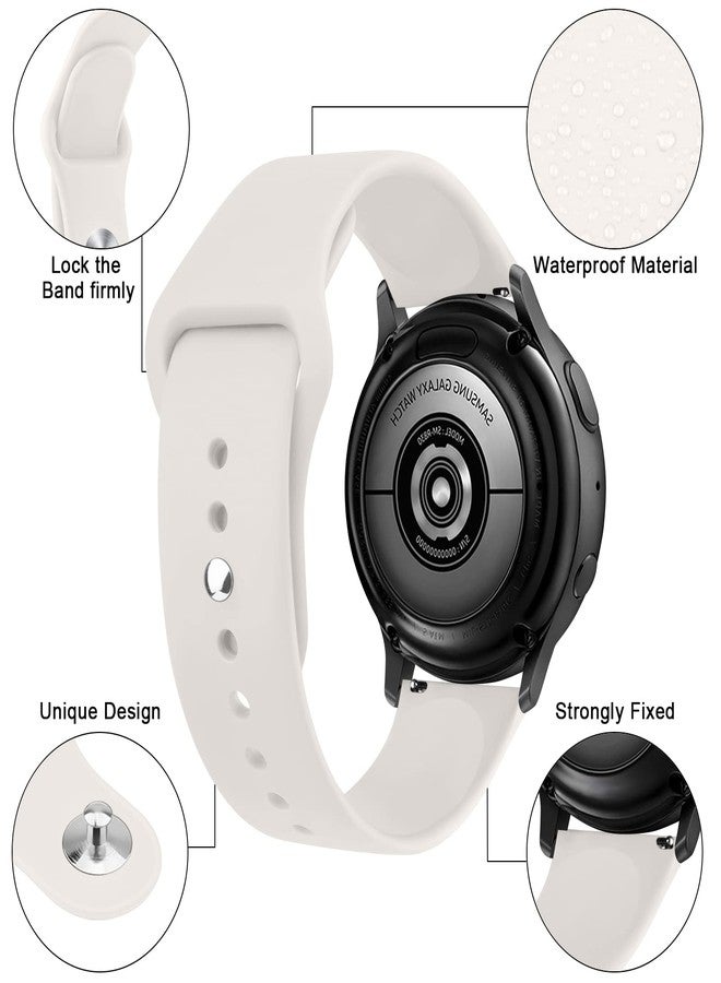 Vanjua Silicone Bands for Amazfit GTR mini Band, Amazfit GTS 4 / GTS 4 Mini / GTS 3 / GTS 2 / GTS 2e / GTS 2 mini / GTS, 20mm Quick Release Soft Sport Replacement Watch Strap for Amazfit Bip 3 / Bip 3 Pro / Bip U Pro / Bip / Bip Lite / Bip S / Bip S lite / Bip U Smart Watch Women Men (Starlight) - Image 2